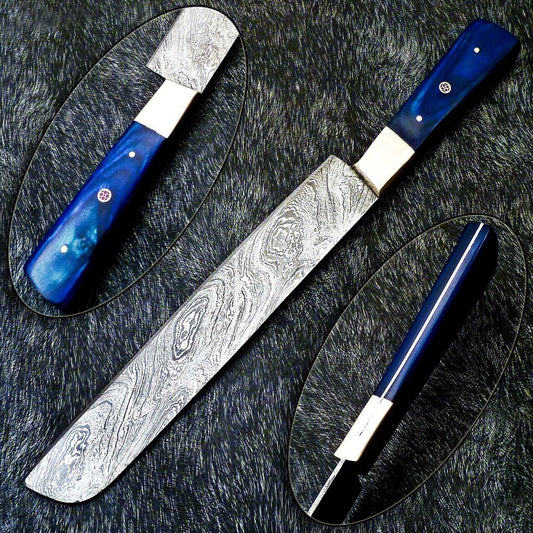 13 Inch Handmade Damascus Steel Chef Knife – Professional Kitchen Knife with Hardwood Handle