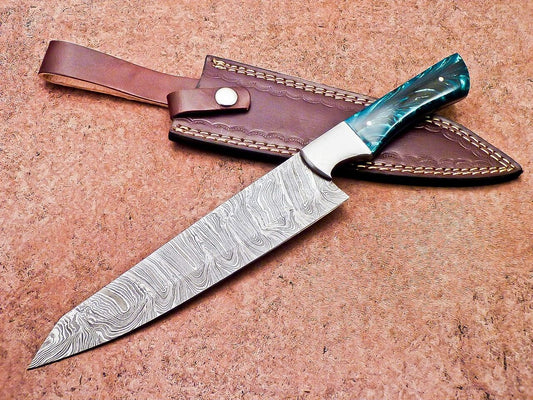 13" Professional Chef Knife Damascus Blade Kitchen Knife, Hunting Knife