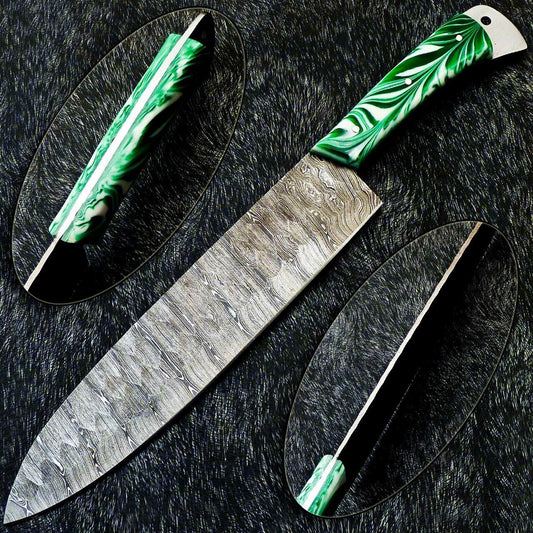 13" Professional Damascus Steel Chef Knife | Resin Handle