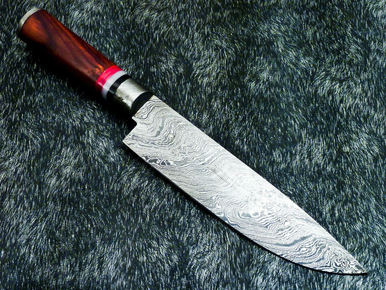 13" Professional Kitchen Chef Knife Best Damascus Chef Knife with Natural Wood Handle 