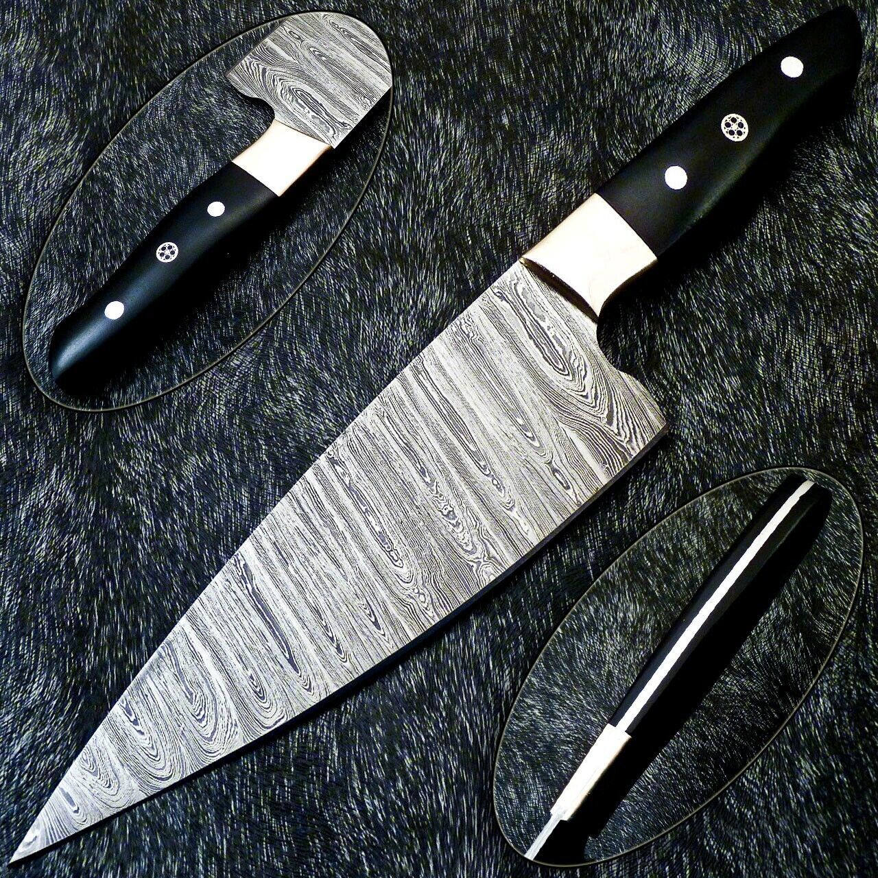 14" Custom Hand Forged Damascus Steel Chef Knife Kitchen Knife
