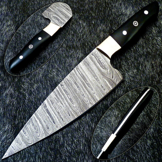 14" Custom Hand Forged Damascus Steel Chef Knife Kitchen Knife