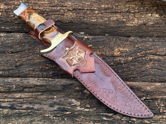 14" Hand Forged D2 Steel Hunting Cleaver Bowie Knife – Heritage Forge