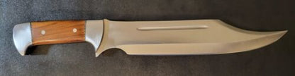 15" Handmade Full Tang D2 Steel Classic Bowie Knife Hunting with Leather Sheath