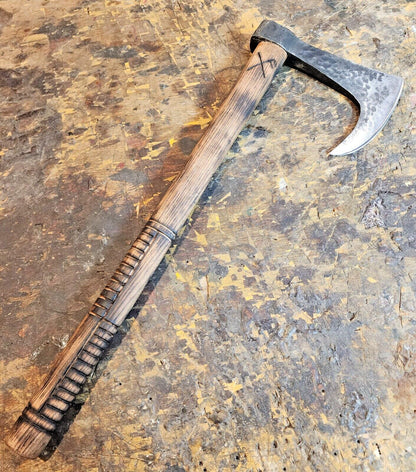 18 Inch Hand Forged Viking Axe High Carbon Steel Blade with Ash Wood Handle