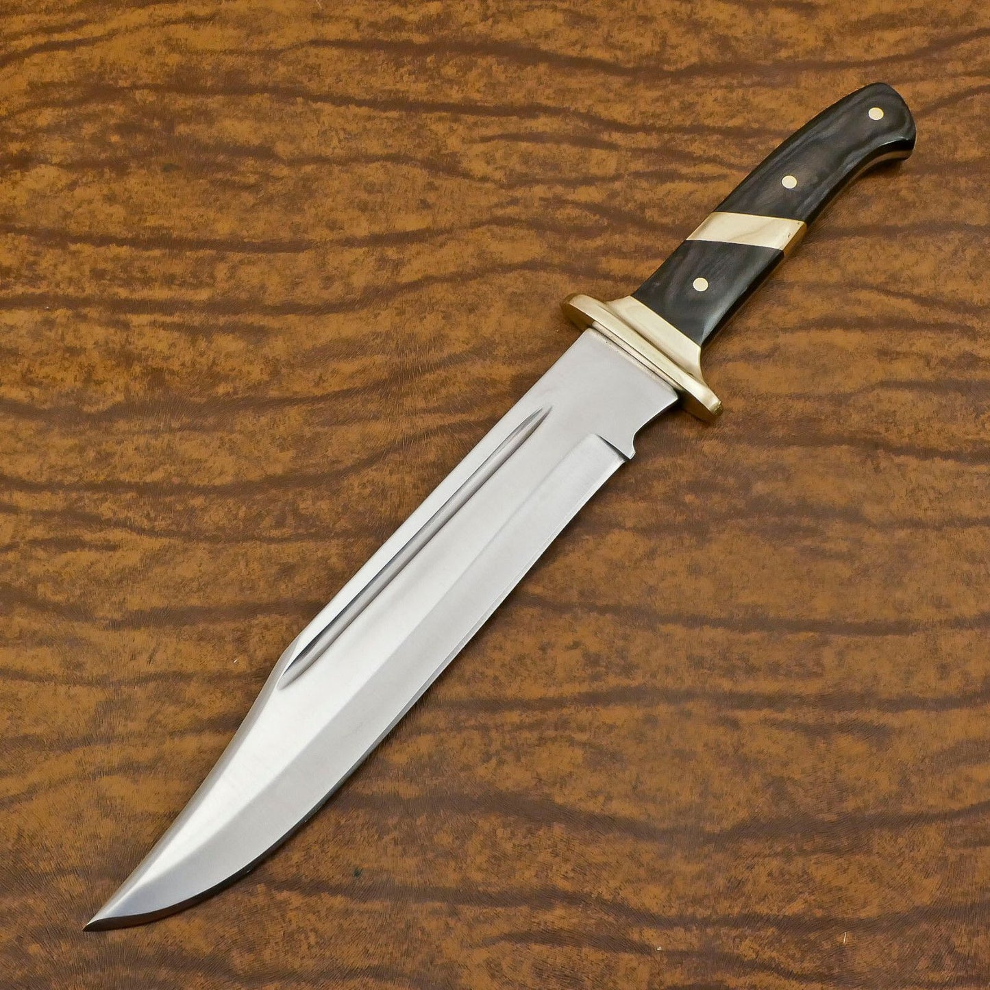 andmade 13 Inch D2 Steel Full Tang Large Bowie Hunting Sport Knife – Outdoor SurviHval Blade