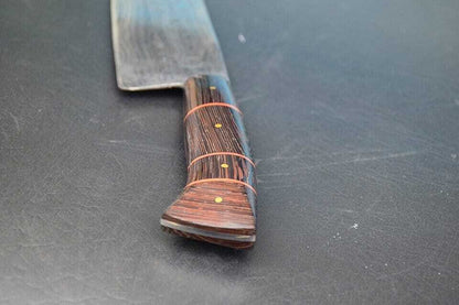 Damascus Handmade Beautiful Kitchen Chef Knife with Leather Sheath