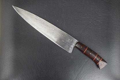 Damascus Handmade Beautiful Kitchen Chef Knife with Leather Sheath