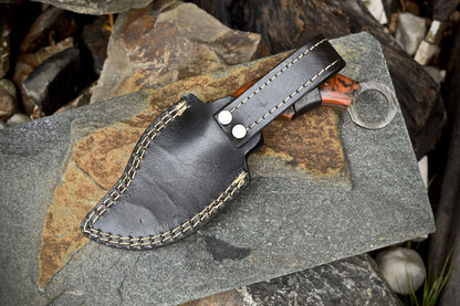 Hand Forged Twist Damascus Skinner Knife Micarta Handle Fishing Blade