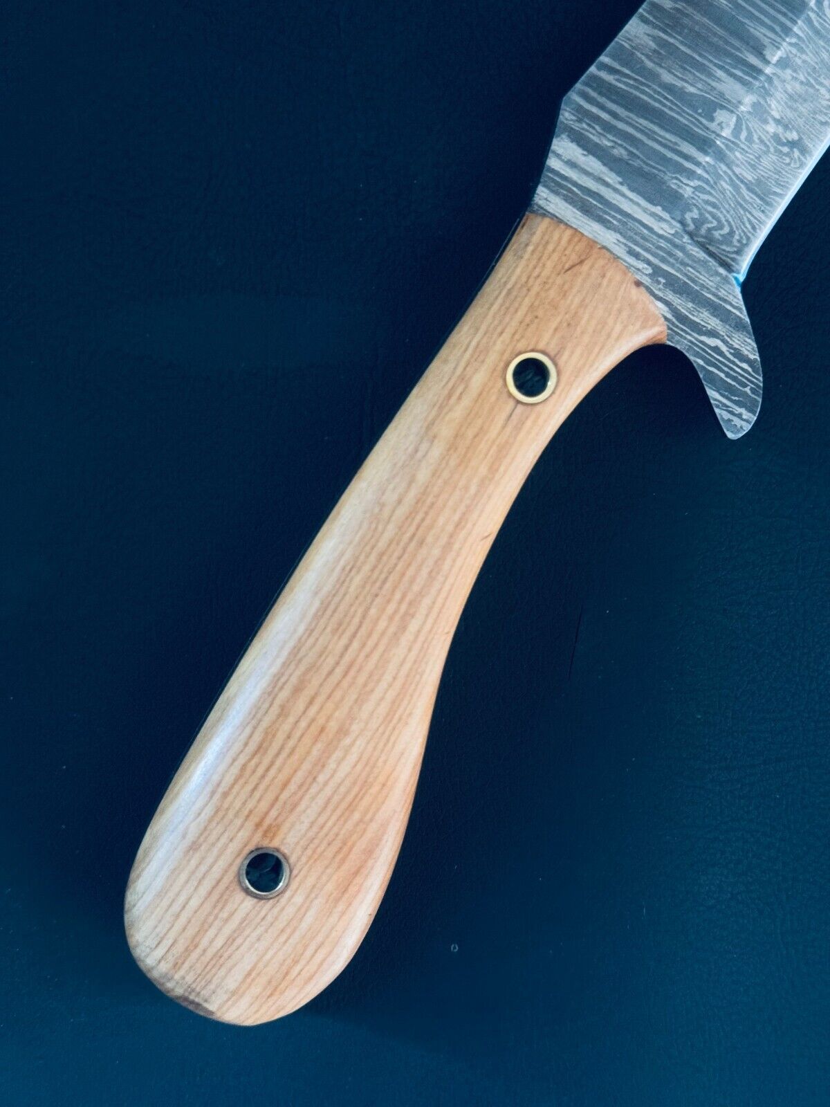 9" Damascus Steel Bull Cutter Knife Best Handmade Bull Cutter Knife with Wood Handle