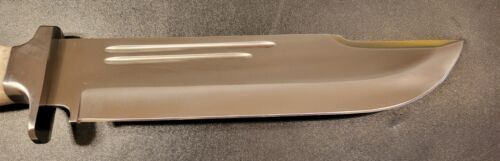 Handmade D2 Steel Bowie Knife with Stag Crown Handle & Leather Sheath
