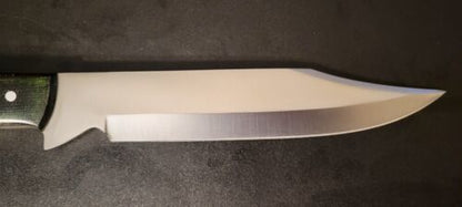 13.5" Custom Handmade D2 Tool Steel Large Hunting Camp Bowie Knife with Leather Sheath