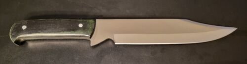 13.5" Custom Handmade D2 Tool Steel Large Hunting Camp Bowie Knife with Leather Sheath
