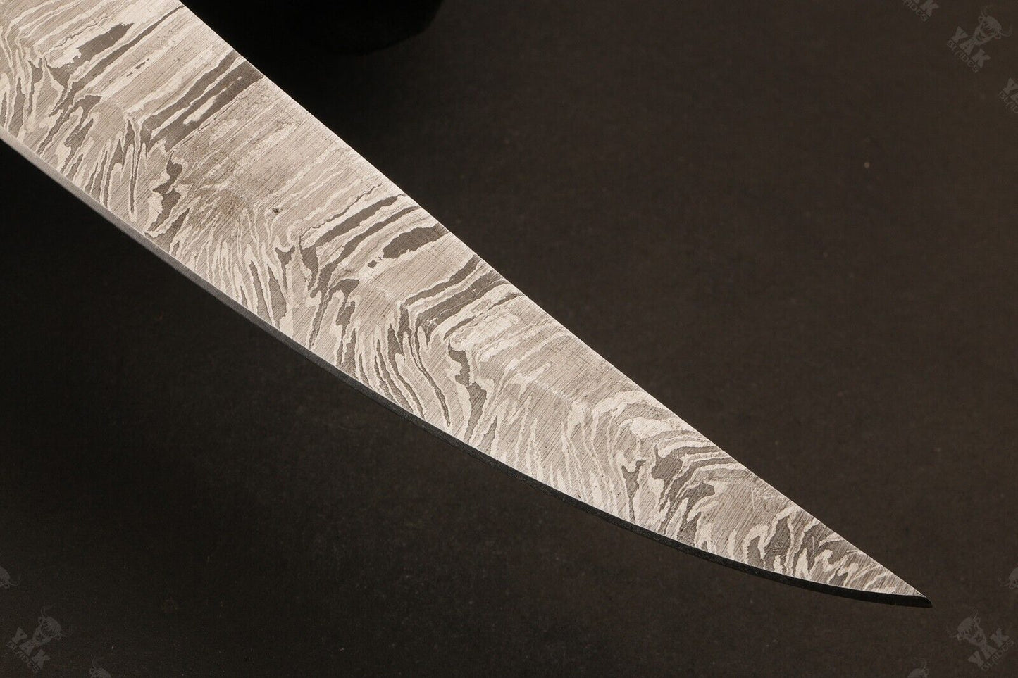 13" Hand Forged Damascus Fillet Knife Fire Fillet Knife with Leather Sheath
