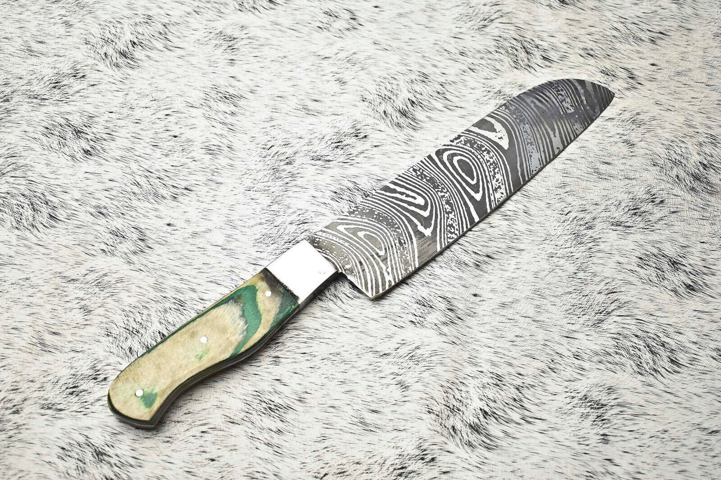 Fine Custom Handmade Damascus Steel Blade Chef Knife Full Tang Sport Knife