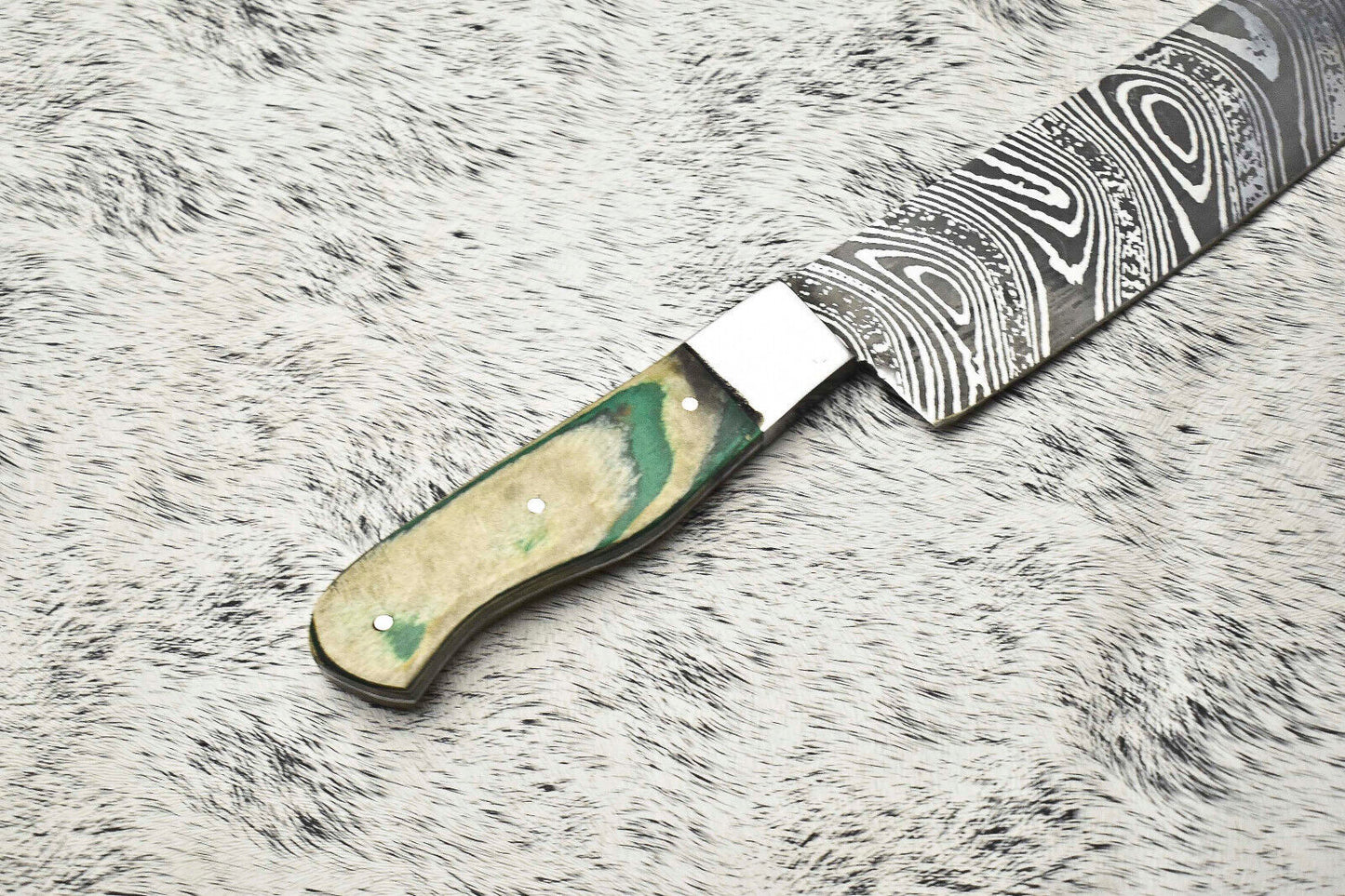 Fine Custom Handmade Damascus Steel Blade Chef Knife Full Tang Sport Knife