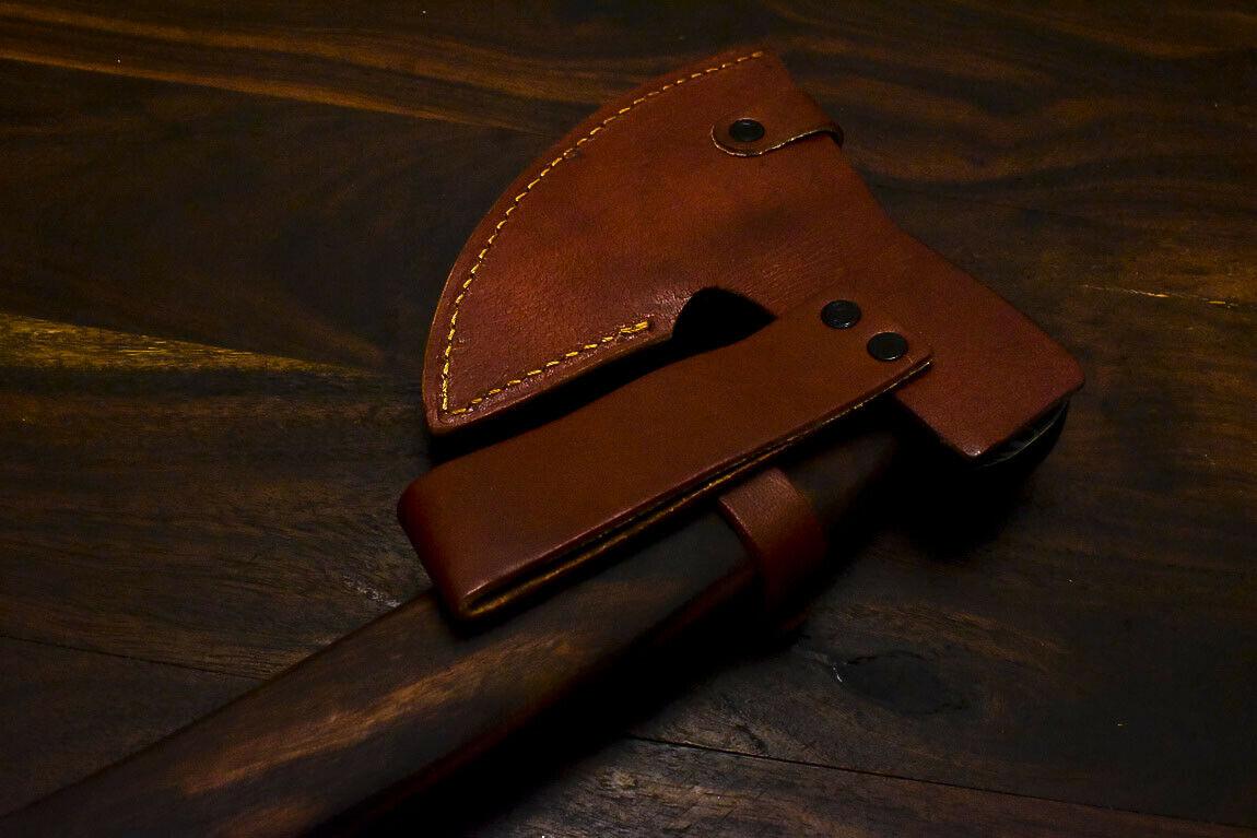 Hand Forged Damascus Axe Tomahawk with Walnut Wood Handle | Hunting Damascus Steel Axe Knife