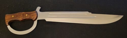 21.5" Handmade D2 Fuller Blade Hunting Bowie Survival Knife with Rosewood Handle