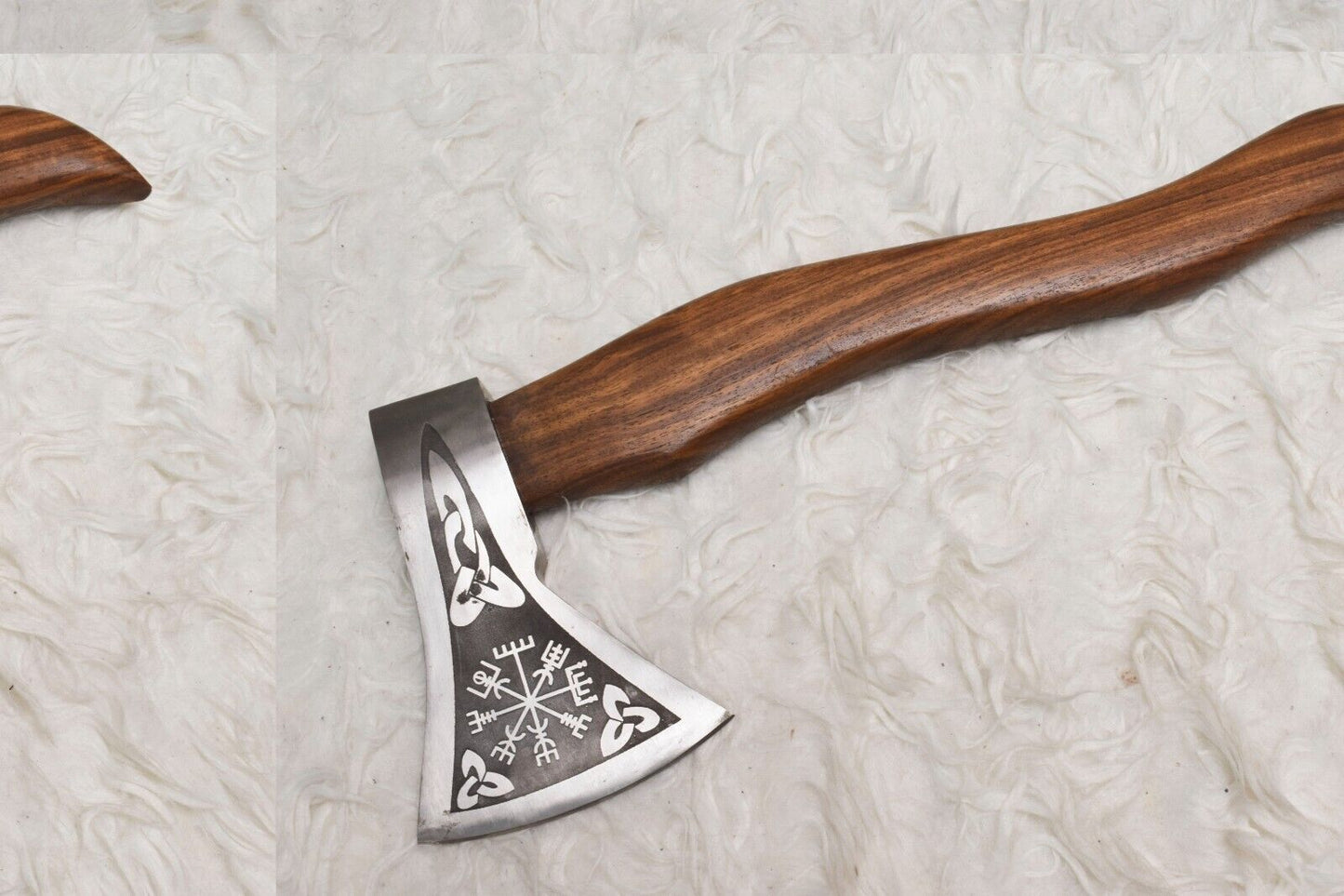 Hand Forged Viking Bearded Hammer Axe | Handmade Carbon Steel Hatchet 16"