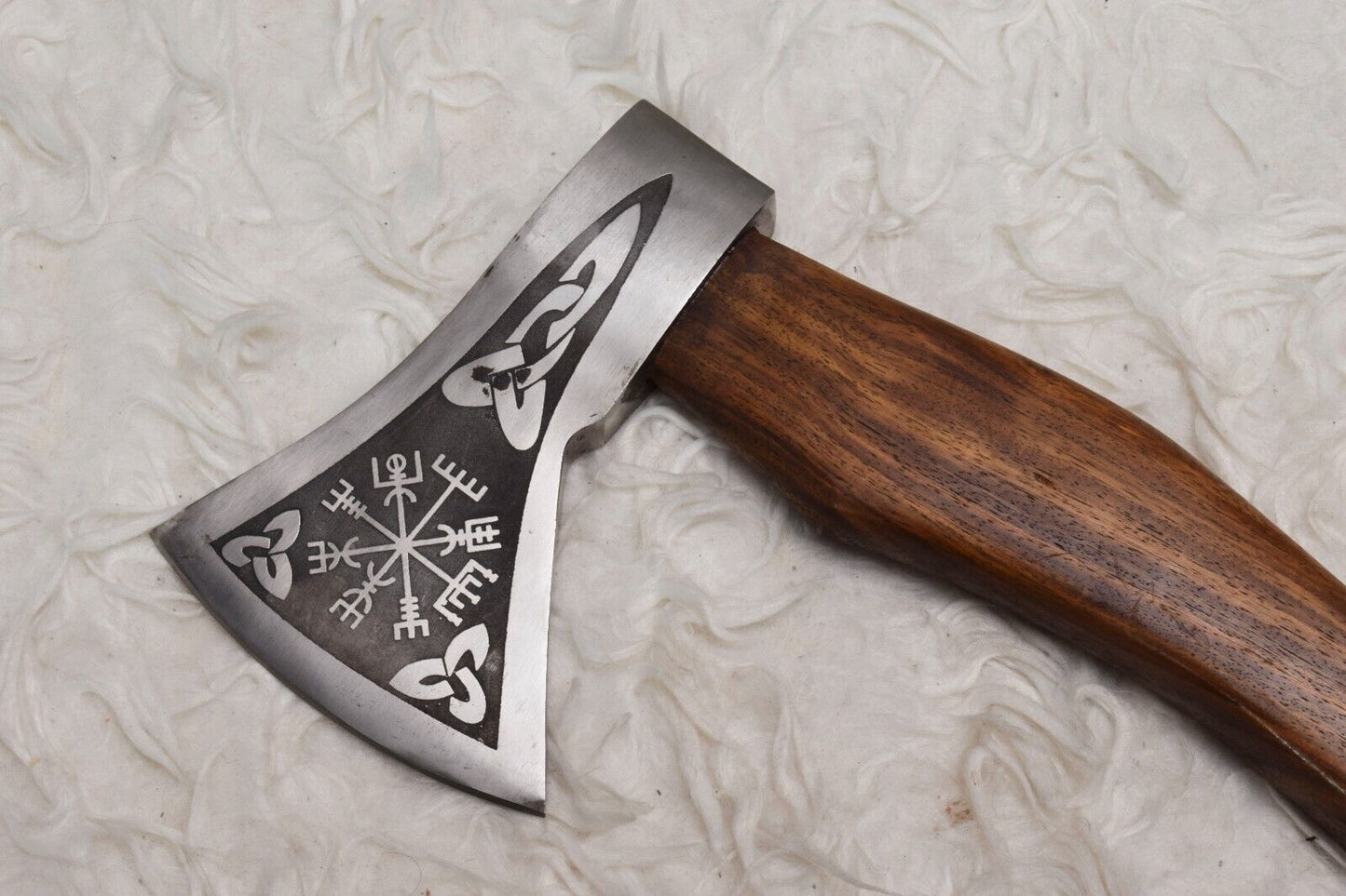 Hand Forged Viking Bearded Hammer Axe | Handmade Carbon Steel Hatchet 16"