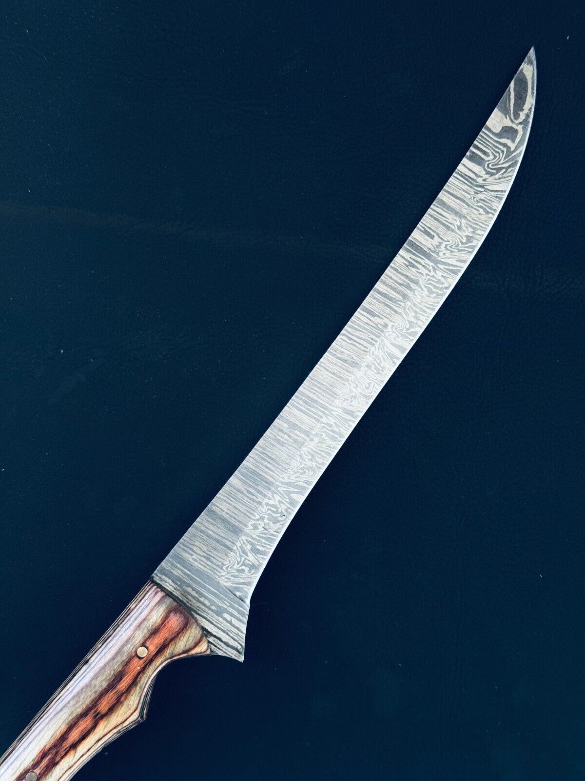12" Handmade Damascus Fillet Knife Damascus Steel Fillet Knife for Kitchen