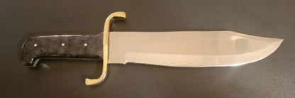 Handmade D2 Steel Outdoor Hunting Survival Bowie Knife | 16" Bull Horn Handle with Leather Sheath