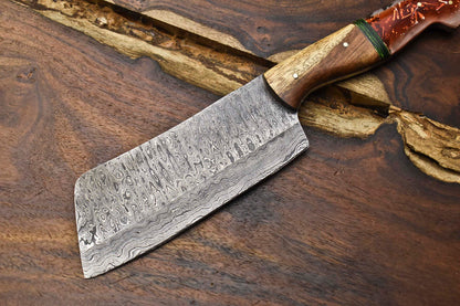12" Custom Handmade Damascus Steel Chef Knife – Full Tang