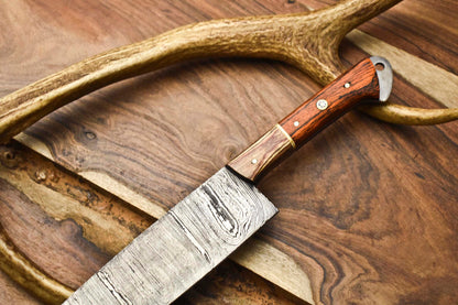 12.0" Handmade Damascus Steel Blade Kitchen Chef Knife – Full Tang, Artisan Forged