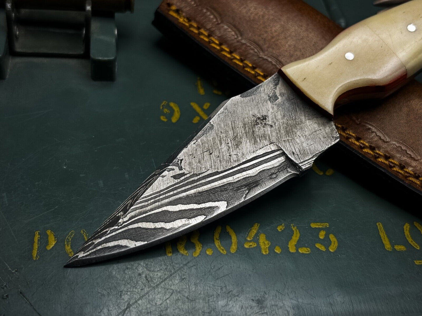 8" Handmade Damascus Karambit Best Karambit Damascus Steel Knife With Bone Handle