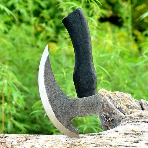 Vintage Forged Cutter Axe – Camping Bearded Viking Throwing Axe