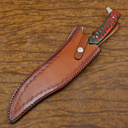 Ranger 12-Inch D2 Steel Full Tang Bowie Hunting Knife with Pakka Wood Handle