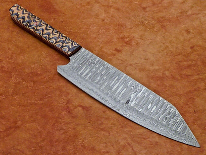 13" Professional Chef Kitchen Knife Damascus Blade "HARD WOOD"
