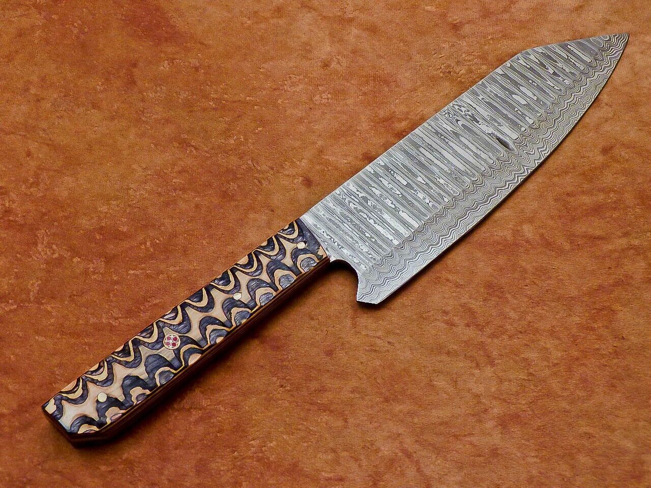13" Professional Chef Kitchen Knife Damascus Blade "HARD WOOD"