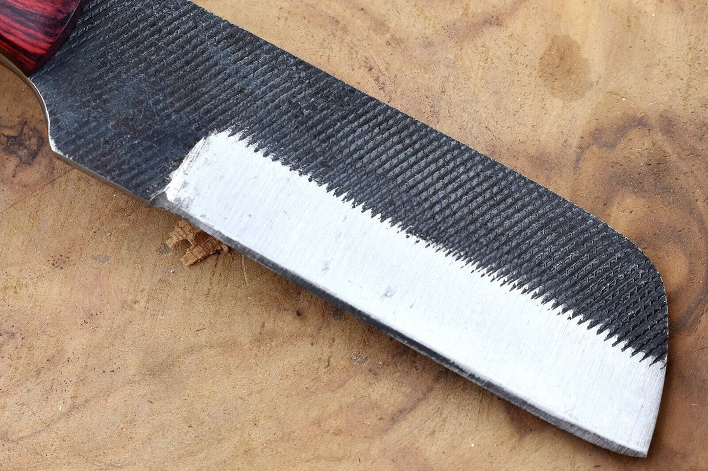 Handcrafted Carbon Steel Bull Cutter Knife With Sheath Custom Bull Cutter Knife for Hunting