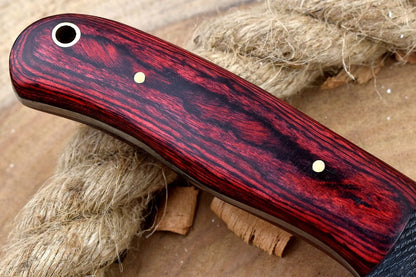 Handcrafted Carbon Steel Bull Cutter Knife With Sheath Custom Bull Cutter Knife for Hunting