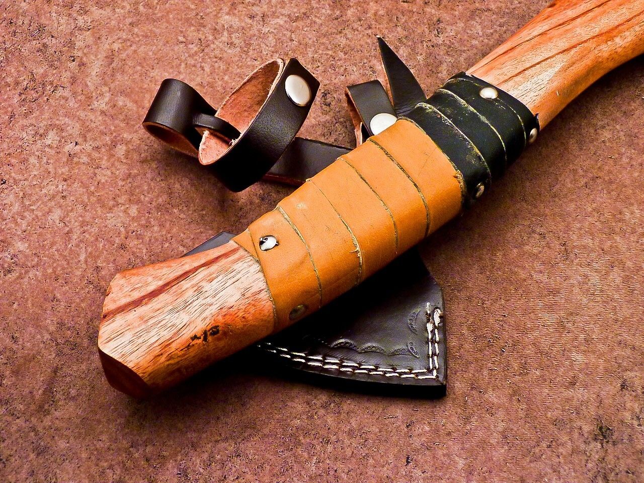 Handmade Carbon Steel Viking Axe – Bearded Camping Hatchet Tomahawk