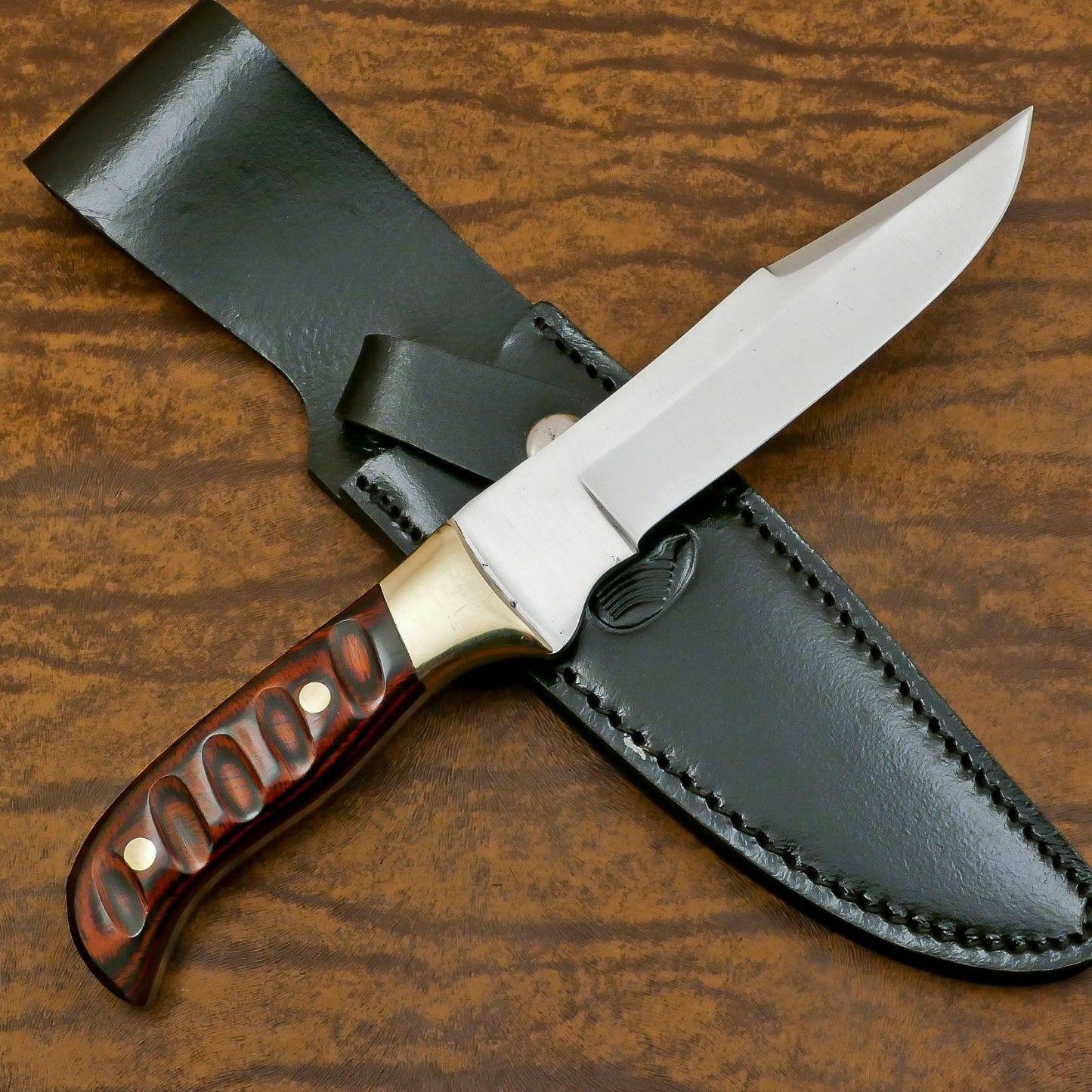 Handmade D2 Steel Full Tang Bowie Knife | 12" Hunting & Outdoor Sport Blade