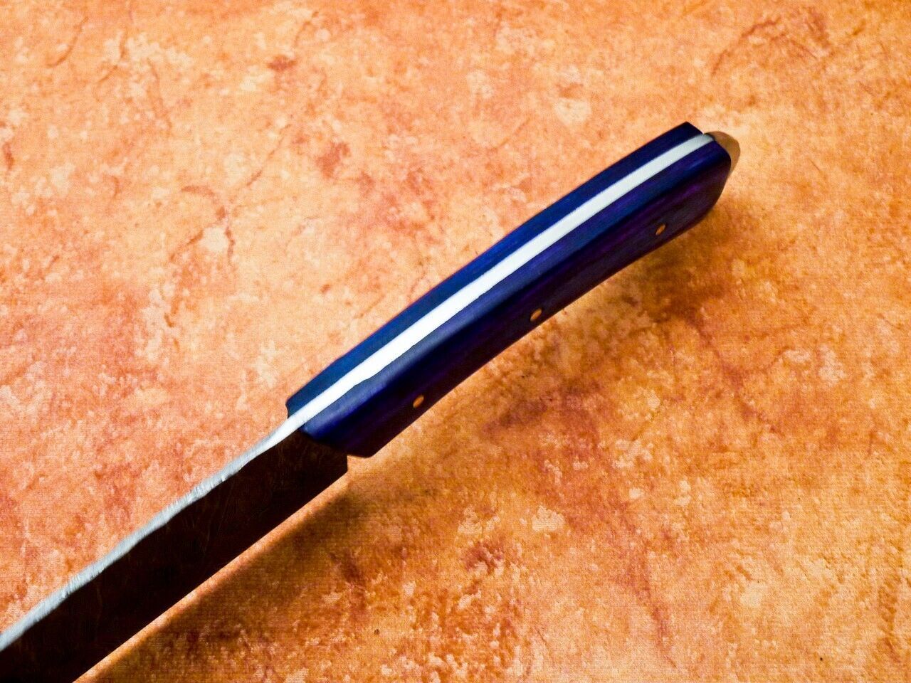 12" Professional Chef Knife – Handmade Damascus Blade Kitchen Knife with Hardwood Handle