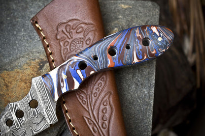 Limited Edition Twist Damascus Skinner Knife Micarta Handle Custom Forged