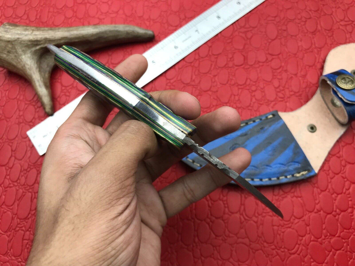 Handmade Best Damascus Karambit Knife Full Tang Damascus Steel Karambit with Wood Handle