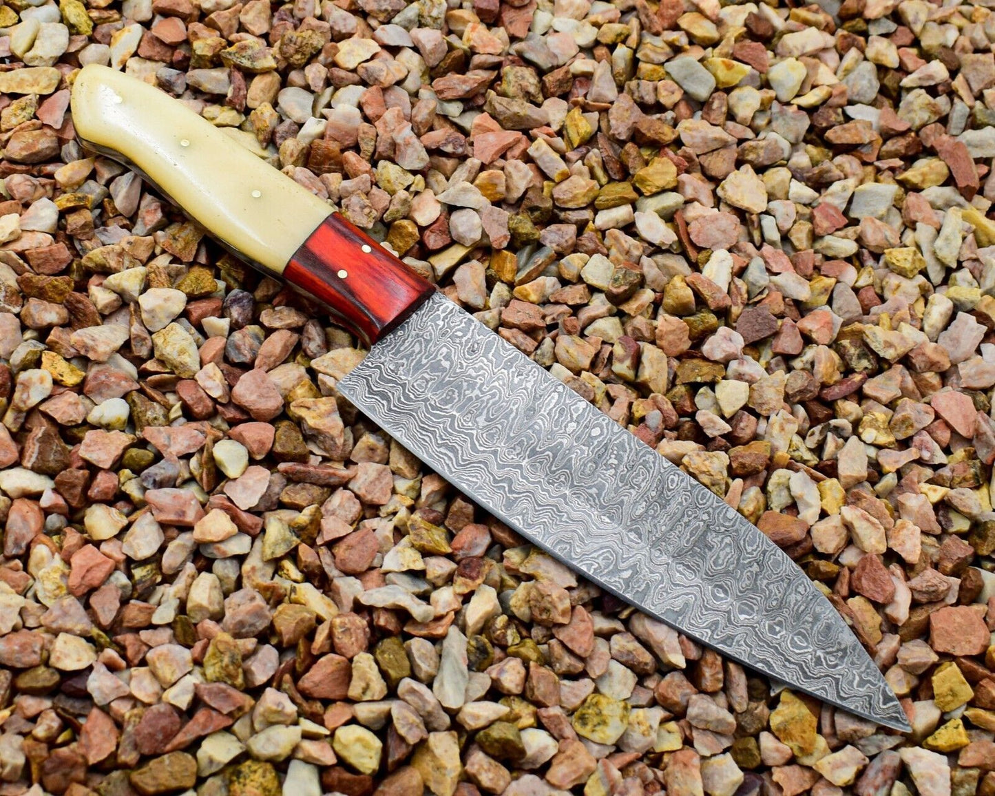 Premium Quality Professional Chef Knife | Handmade Damascus Steel with Bone Handle