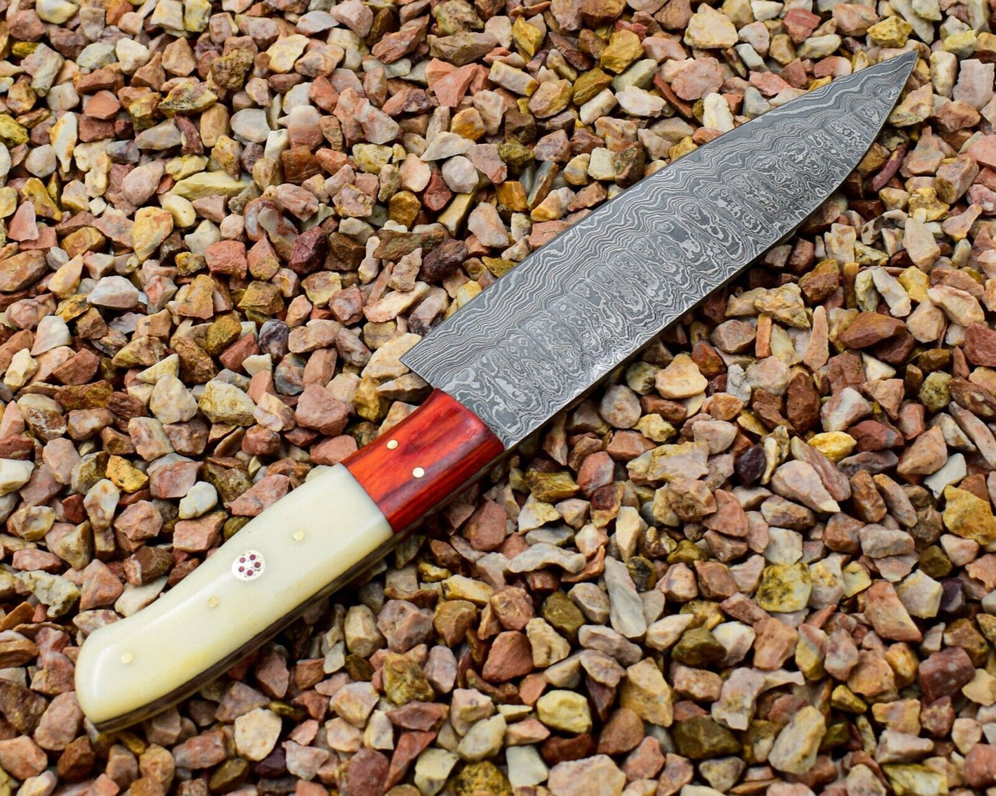 Premium Quality Professional Chef Knife | Handmade Damascus Steel with Bone Handle