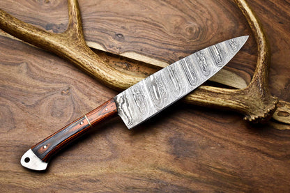 12" Handmade Damascus Steel Full Tang Chef Knife – Professional Kitchen Blade