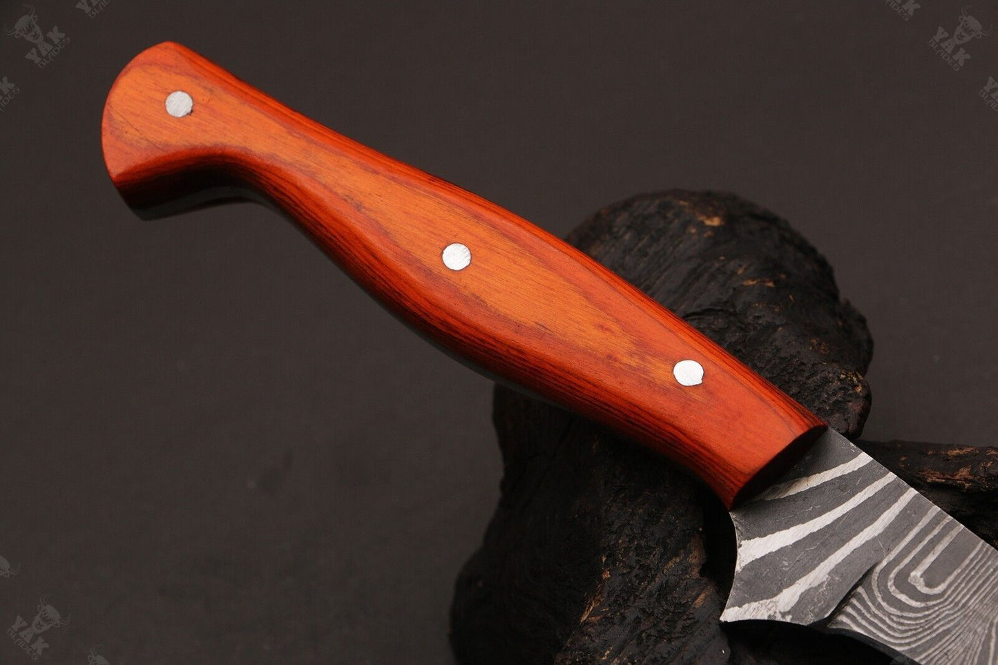 12" Hand Forged Damascus Fillet Knife Custom Fillet Knife With Pakka Wood Handle