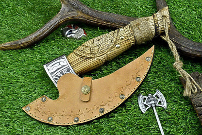 Handmade Viking Axe – Norse-Inspired Carbon Steel Tomahawk