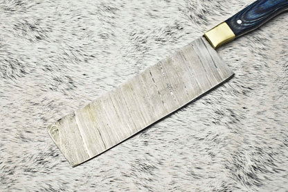 Cutlery Salvation Handmade Damascus Steel Full Tang Kitchen Chef Knife – 11" Blade,Sharpened at 20°