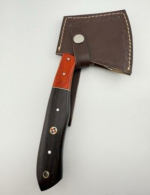 Handmade Twist Damascus Axe Knife |   Chopper Hunter Axe with Walnut Wood Handle – Tactical Damascus Steel Axe