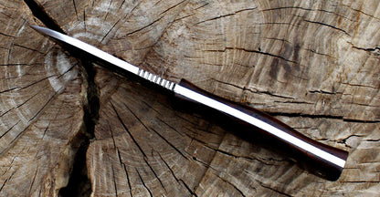 Handmade Full Tang D2 Steel Skinner Knife | Hunting & EDC with Leather Sheath