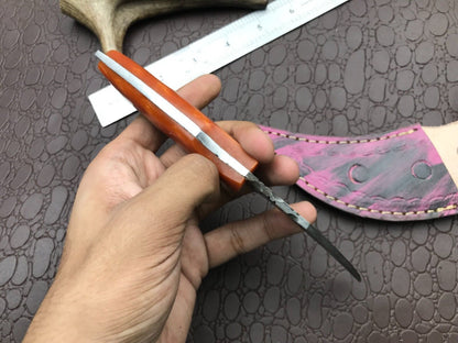 Hand Forged 8" Damascus Karambit Knife Best Karambit Damascus Steel With Resin Handle