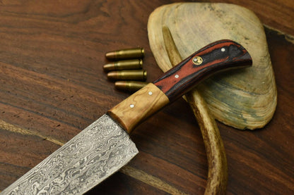 Artisan Hand Forged Damascus Steel Chef Knife – Full Tang Kitchen Blade